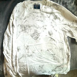 Long sleeve white granite Abercrombie t-shirt
